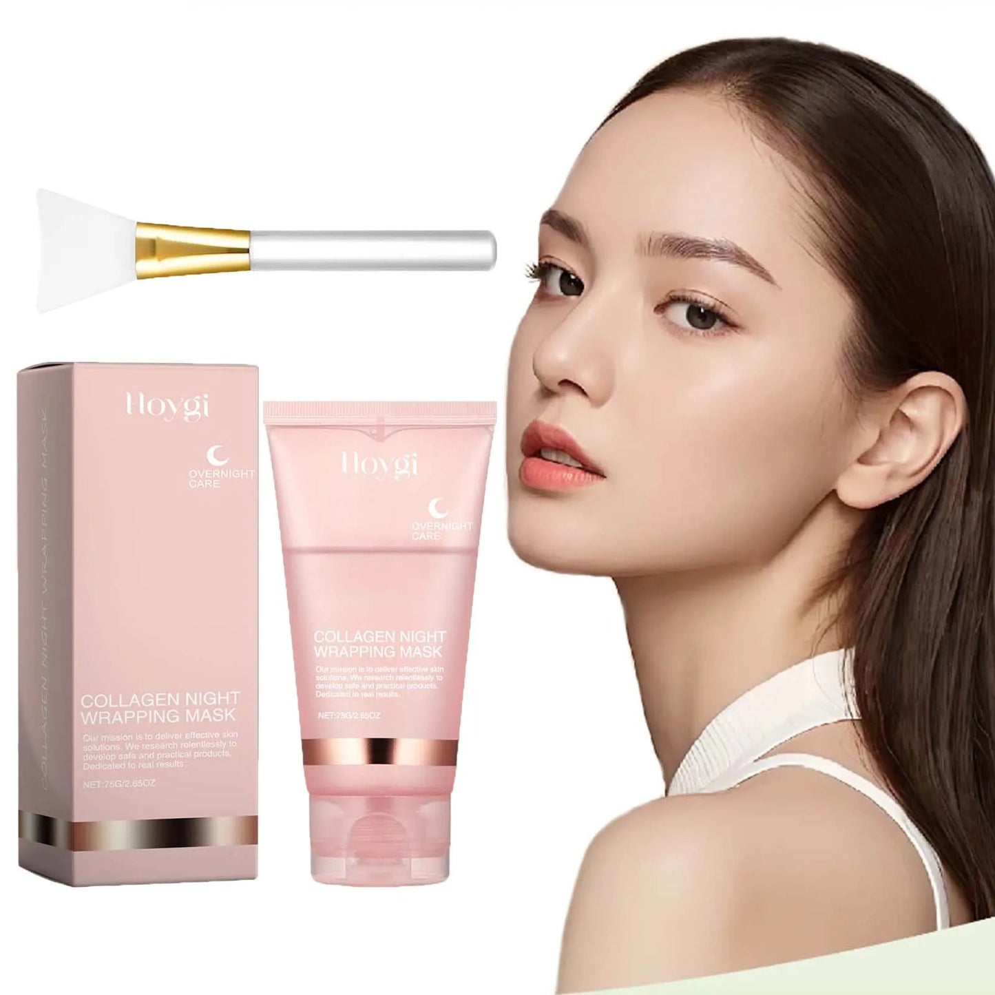 Collagen Peel-off Mask Deep Hydrating Fade Fine Lines Firming Shrink Pores Brightening Overnight Wrapping Mask Face Skin Care liteogstort.no