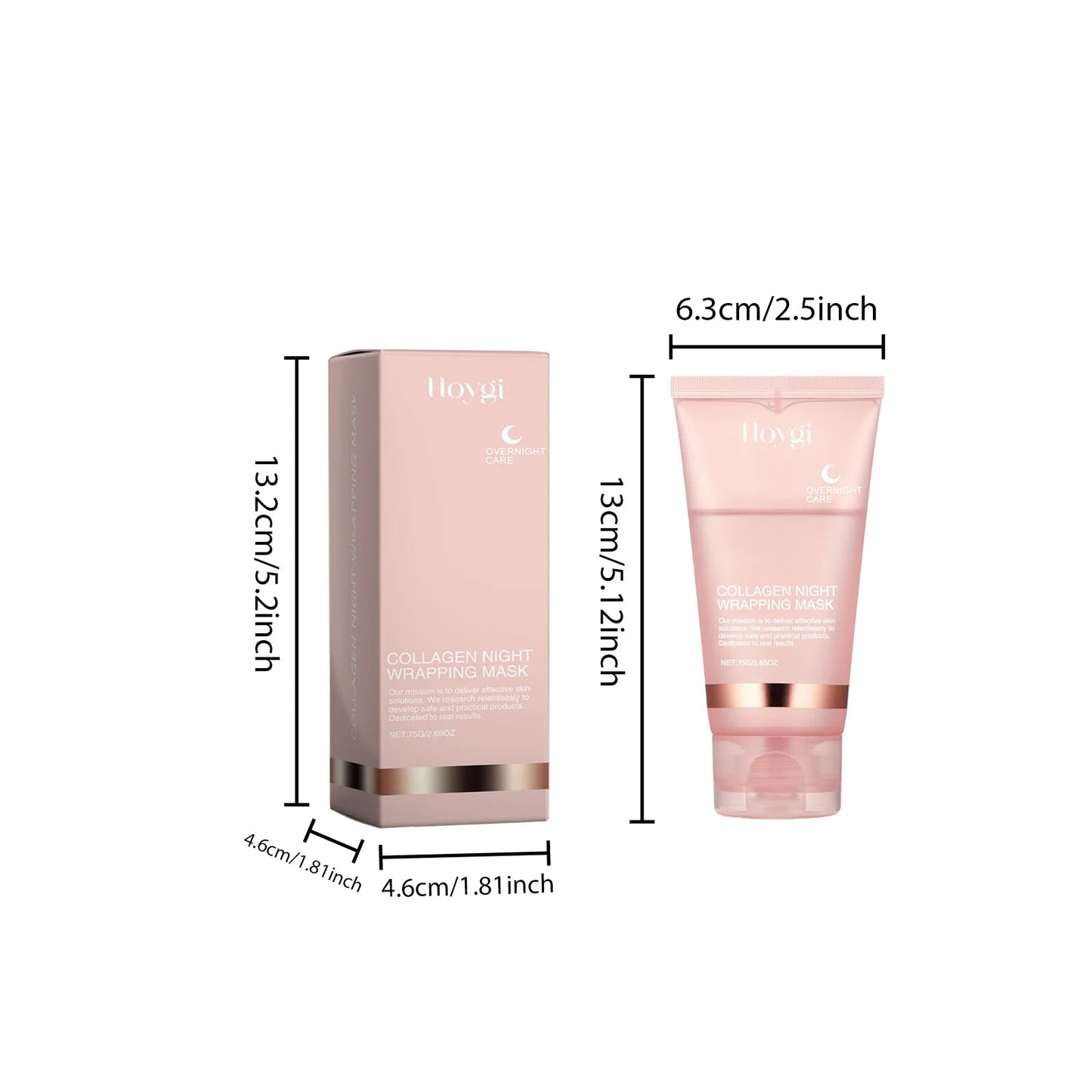 Collagen Peel-off Mask Deep Hydrating Fade Fine Lines Firming Shrink Pores Brightening Overnight Wrapping Mask Face Skin Care liteogstort.no