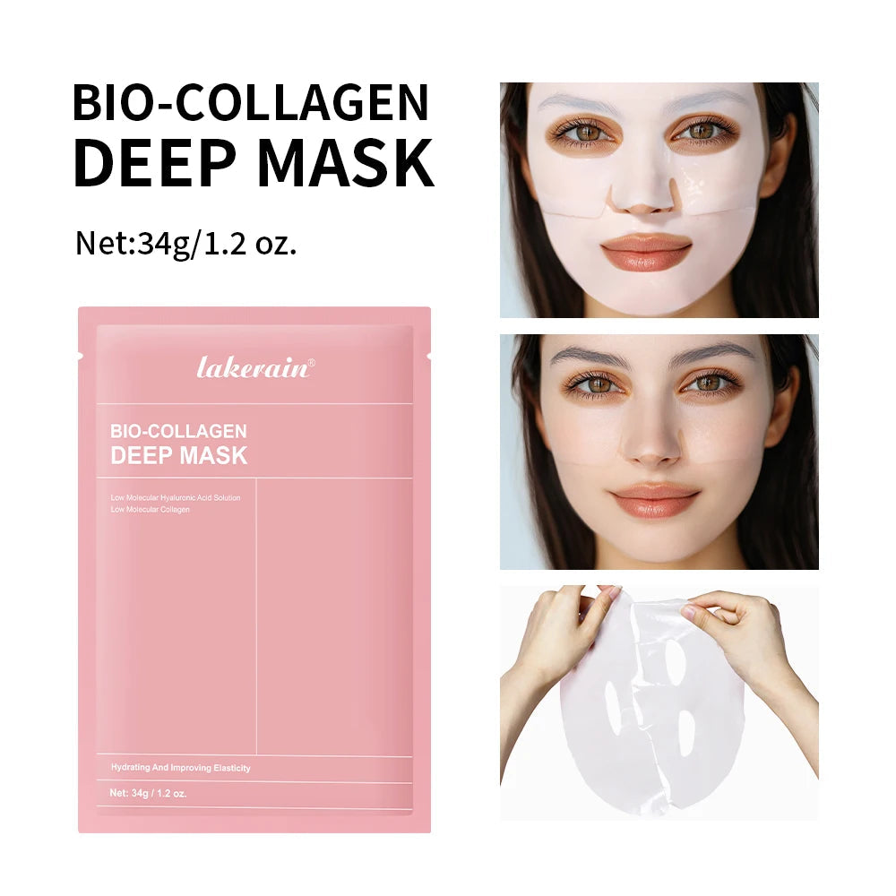 Bio-Collagen Real Deep Mask Supplement Collagen Hydrating Overnight Hydrogel Mask Elasticity Improvement Pore Minimizing Firming liteogstort.no