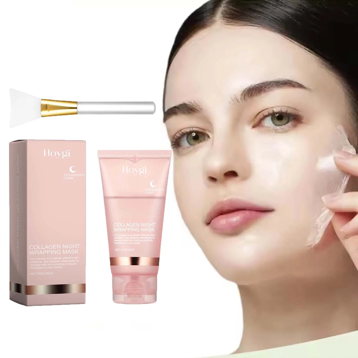 Collagen Peel-off Mask Deep Hydrating Fade Fine Lines Firming Shrink Pores Brightening Overnight Wrapping Mask Face Skin Care liteogstort.no