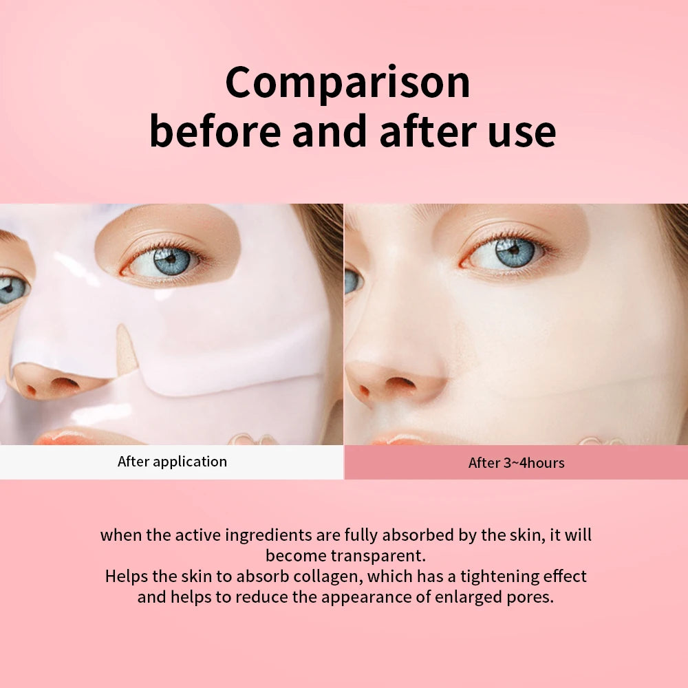 Bio-Collagen Real Deep Mask Supplement Collagen Hydrating Overnight Hydrogel Mask Elasticity Improvement Pore Minimizing Firming liteogstort.no