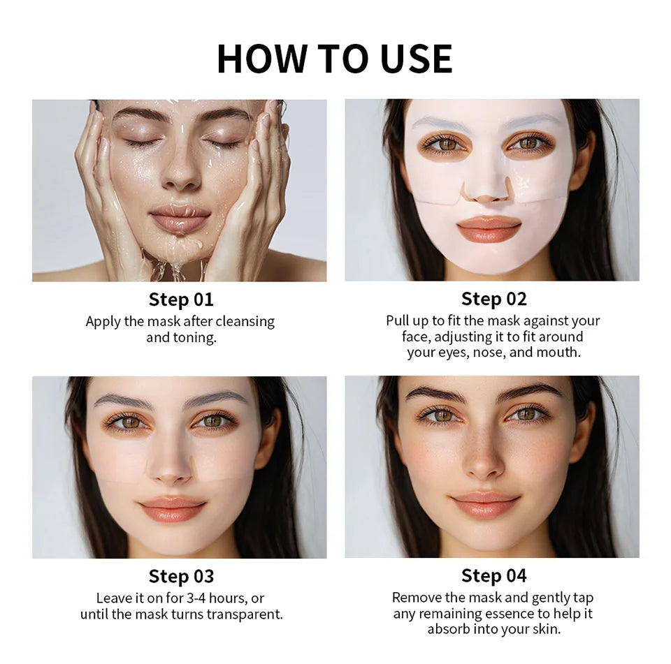 Bio-Collagen Real Deep Mask Supplement Collagen Hydrating Overnight Hydrogel Mask Elasticity Improvement Pore Minimizing Firming liteogstort.no