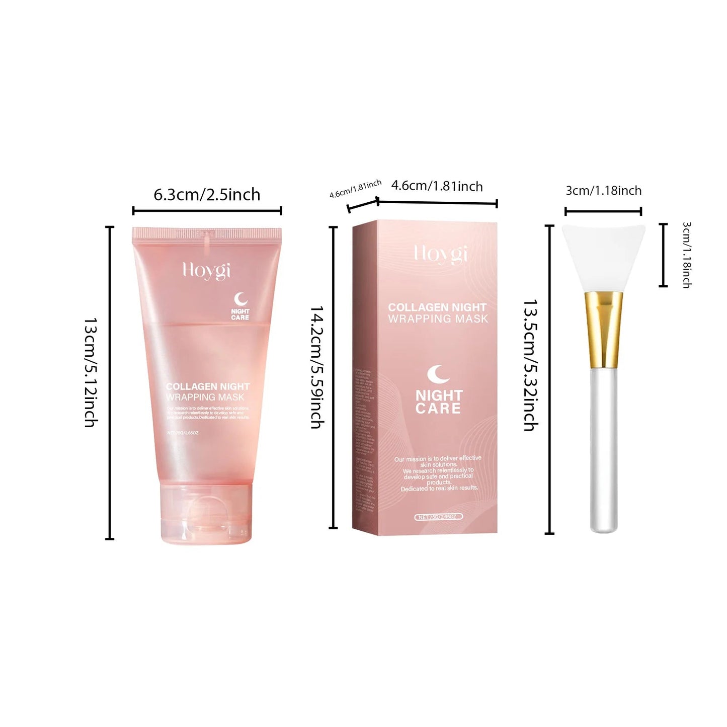 Collagen Peel-off Mask Deep Hydrating Fade Fine Lines Firming Shrink Pores Brightening Overnight Wrapping Mask Face Skin Care liteogstort.no