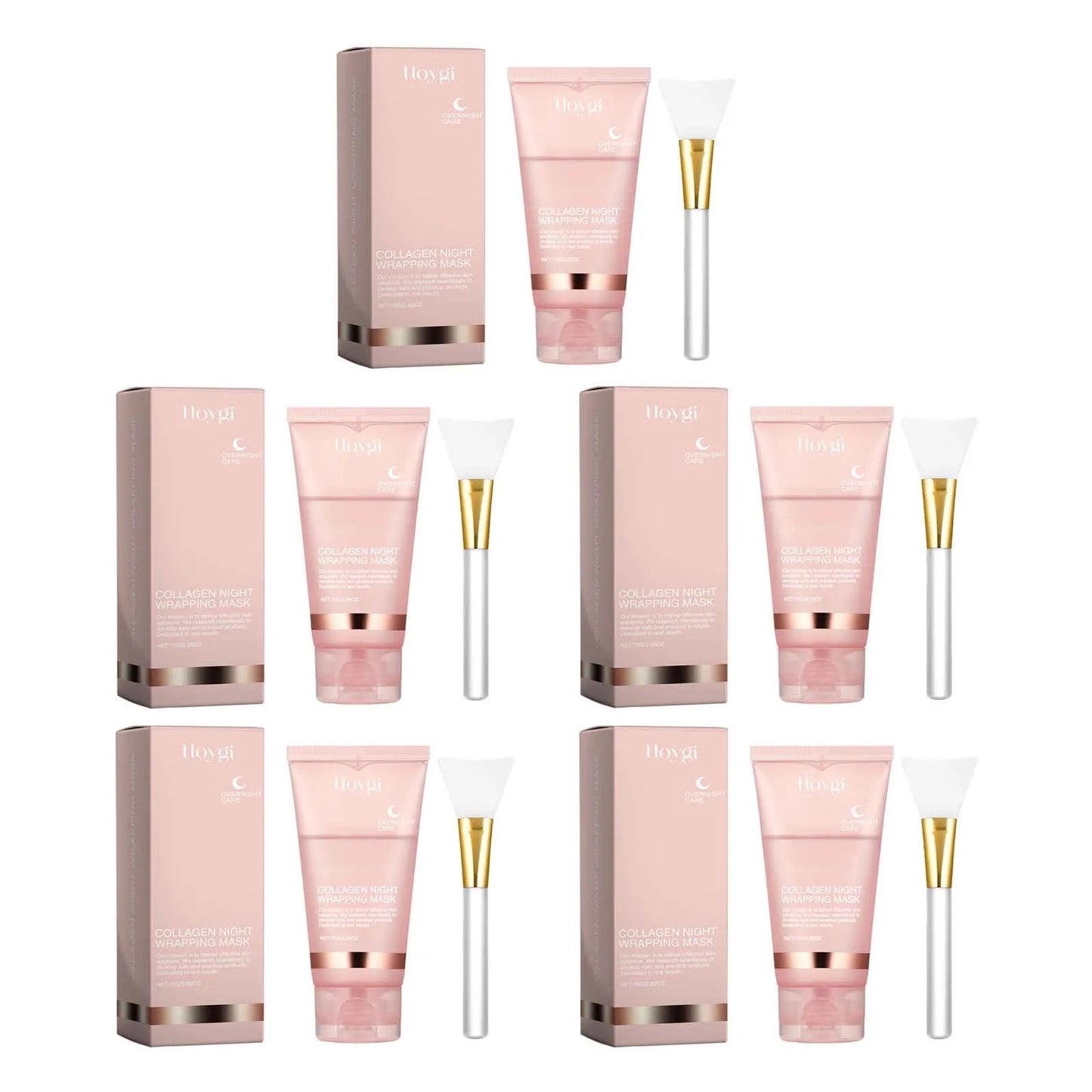Collagen Peel-off Mask Deep Hydrating Fade Fine Lines Firming Shrink Pores Brightening Overnight Wrapping Mask Face Skin Care liteogstort.no