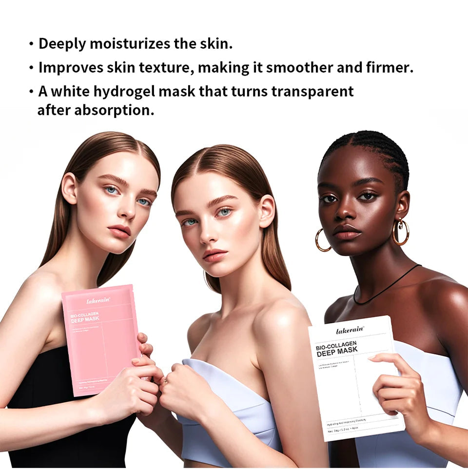 Bio-Collagen Real Deep Mask Supplement Collagen Hydrating Overnight Hydrogel Mask Elasticity Improvement Pore Minimizing Firming liteogstort.no
