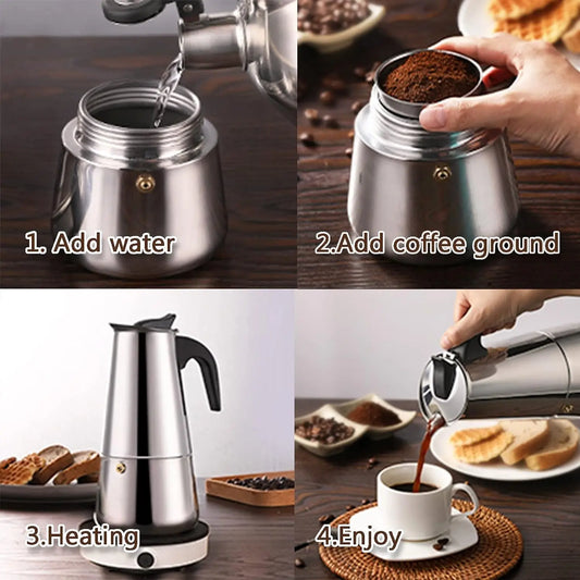 Espresso i 4 skritt
