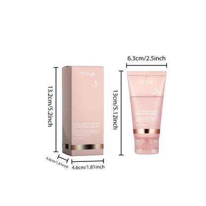 Collagen Peel-off Mask Deep Hydrating Fade Fine Lines Firming Shrink Pores Brightening Overnight Wrapping Mask Face Skin Care liteogstort.no