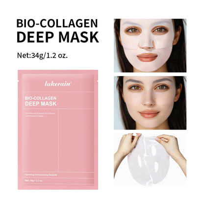 Bio-Collagen Real Deep Mask Supplement Collagen Hydrating Overnight Hydrogel Mask Elasticity Improvement Pore Minimizing Firming liteogstort.no