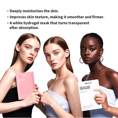 Bio-Collagen Real Deep Mask Supplement Collagen Hydrating Overnight Hydrogel Mask Elasticity Improvement Pore Minimizing Firming liteogstort.no